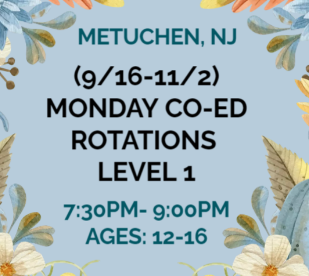 Picture of (MET) MON ROTATIONS LEVEL 1 (9/16-11/2) 7:30PM- 9:00PM (APF)