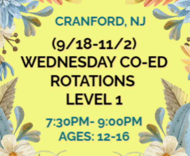 Picture of CRAN:WED ROTATIONS LEVEL 1 (9/18-11/2) 7:30PM- 9:00PM (APF)