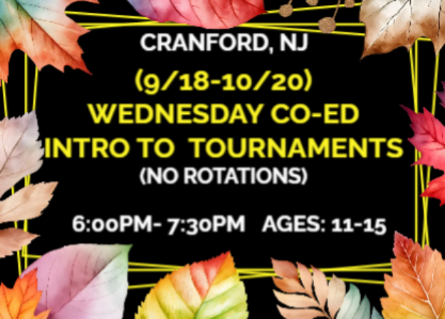 Picture of CRAN: WED: INTRO TO TOURNAMENTS (9/18-10/20) 6PM-7:30PM (APF)