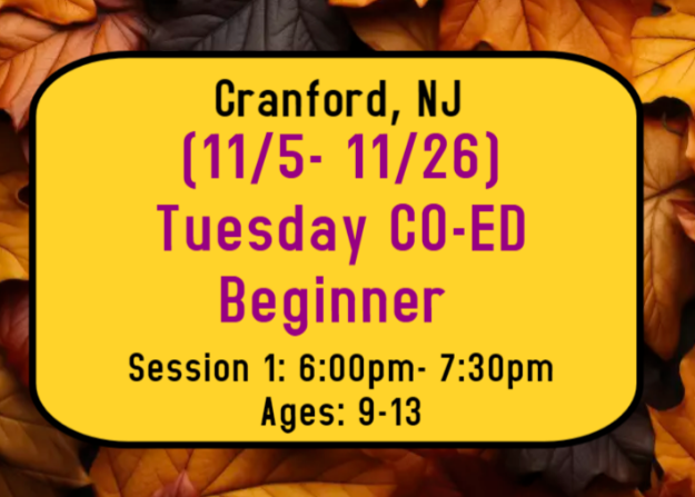 Picture of S1: (11/5-11/26) Tues Beginner (CRAN)