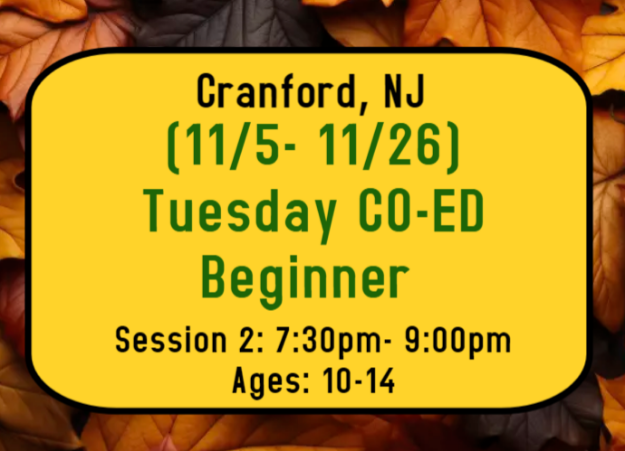 Picture of S2: (11/5-11/26) Tues Beginner (CRAN)