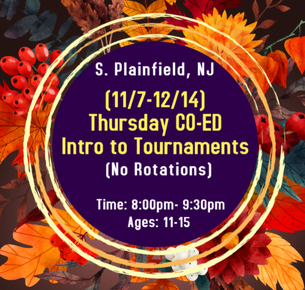 Picture of (11/7-12/14) THURS INTRO TO TOURNAMENTS: NO ROTATIONS (SP)