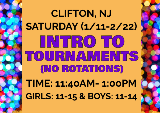 Picture of SAT (1/11-2/22) INTRO TO TOURNAMENTS (NO ROTATIONS) CLIFT 2025