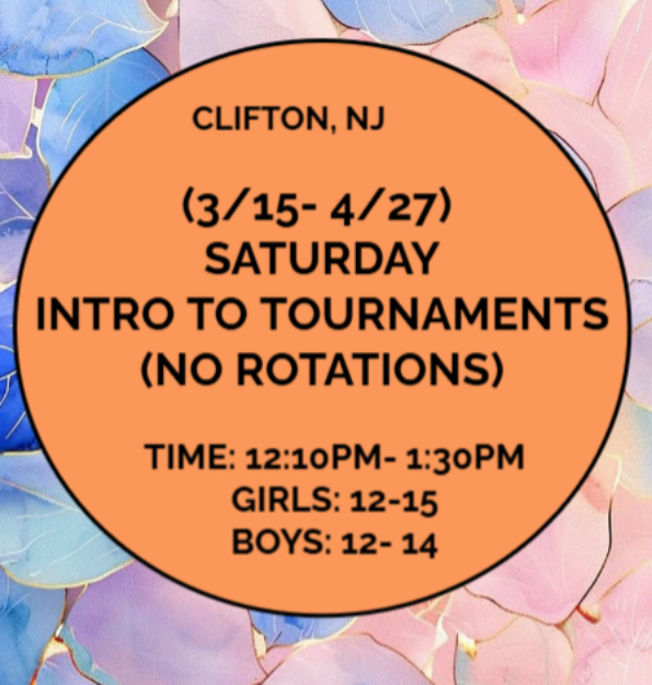 Picture of Sat: (3/15-4/27) Intro to Tournaments (No Rotations) Clift Spring 2025